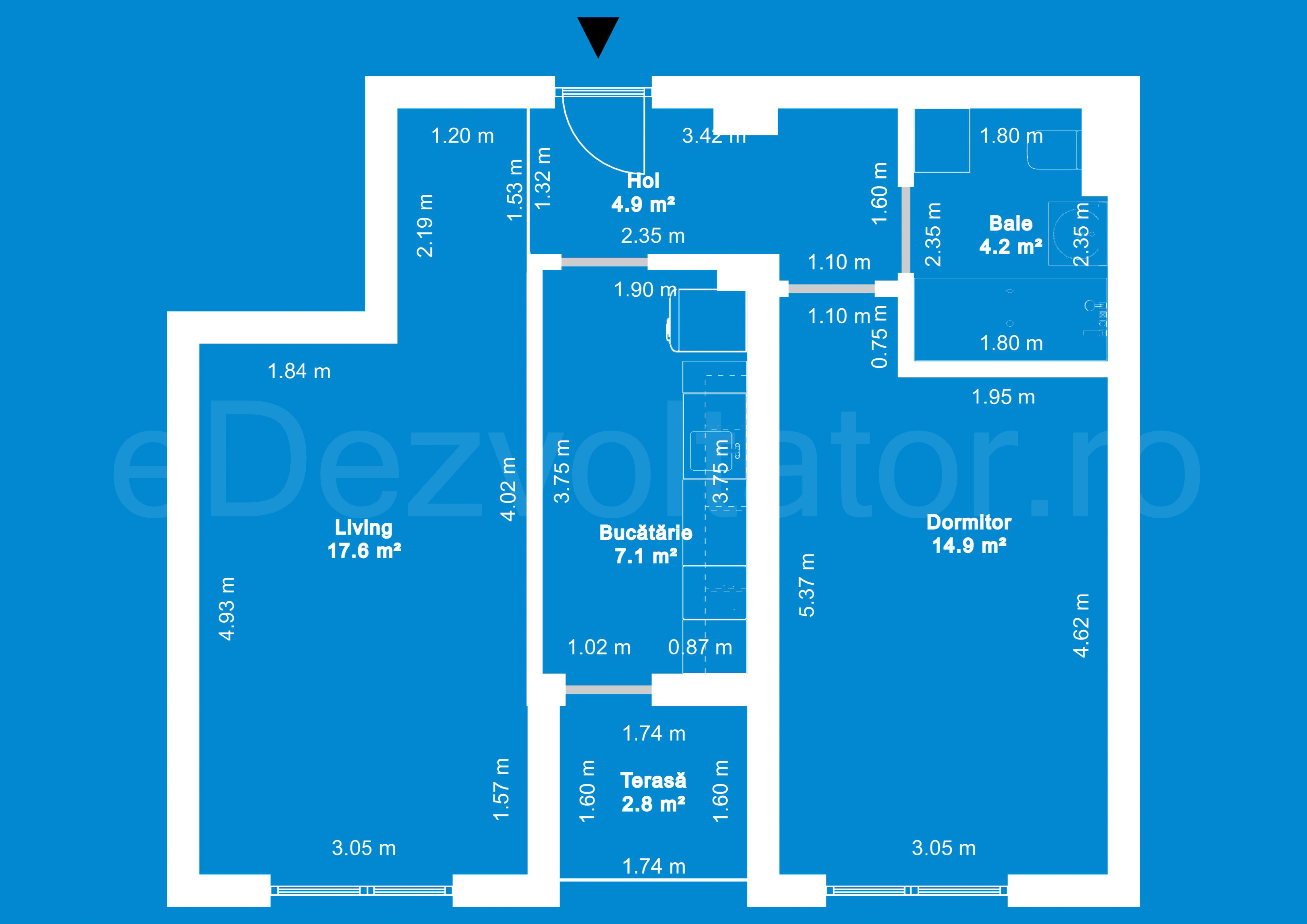 Desen Tehnic Apartament 2 Camere 52mp Rezervelor87