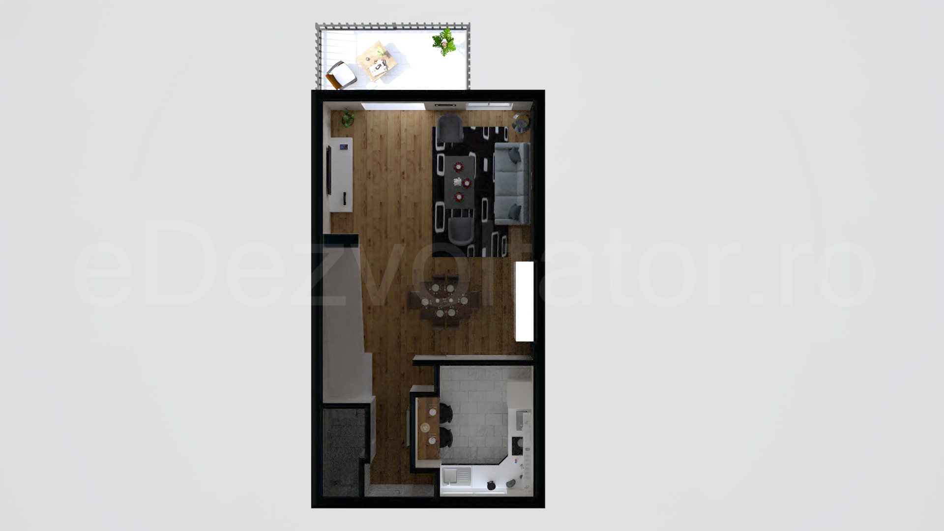 Simulare iluminat natural parter Casă individuală cu un etaj 119 mp Summer Residence