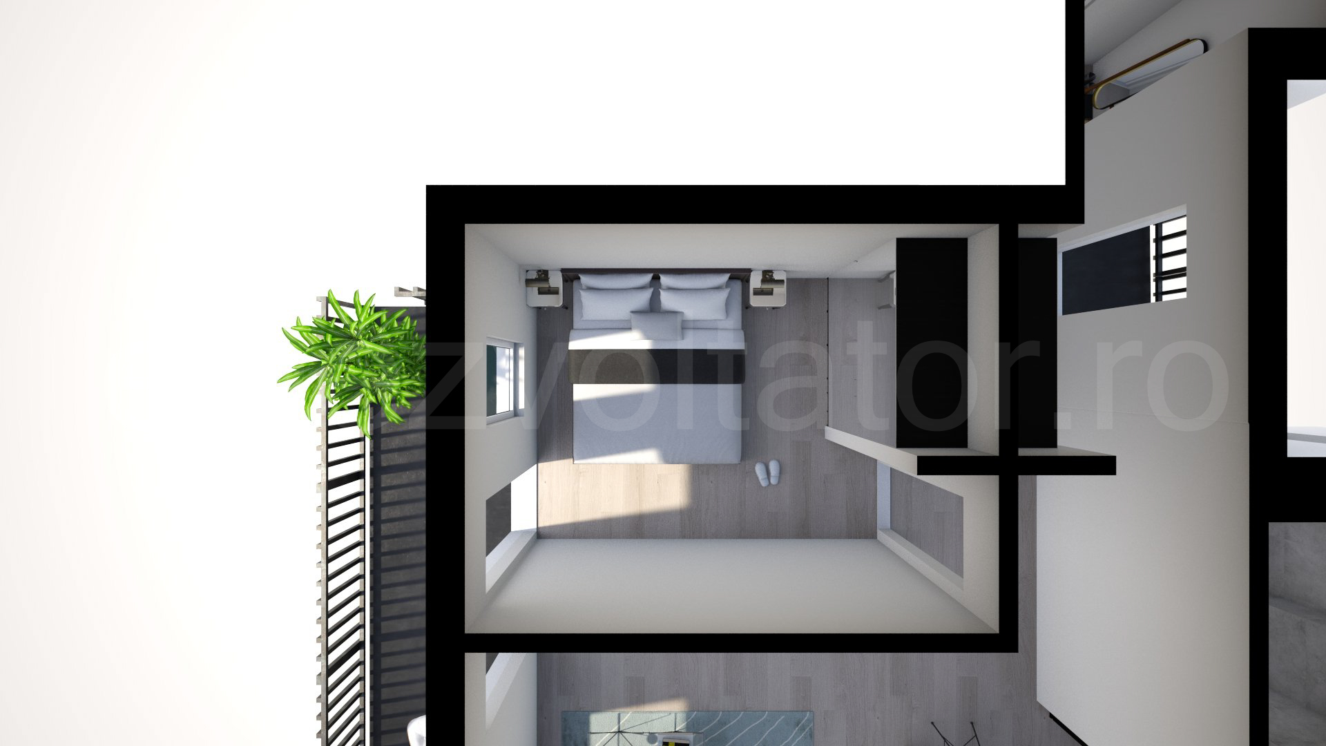 Păreri spațiu dormitor principal Apartament 2 camere 83 mp Opera Residence