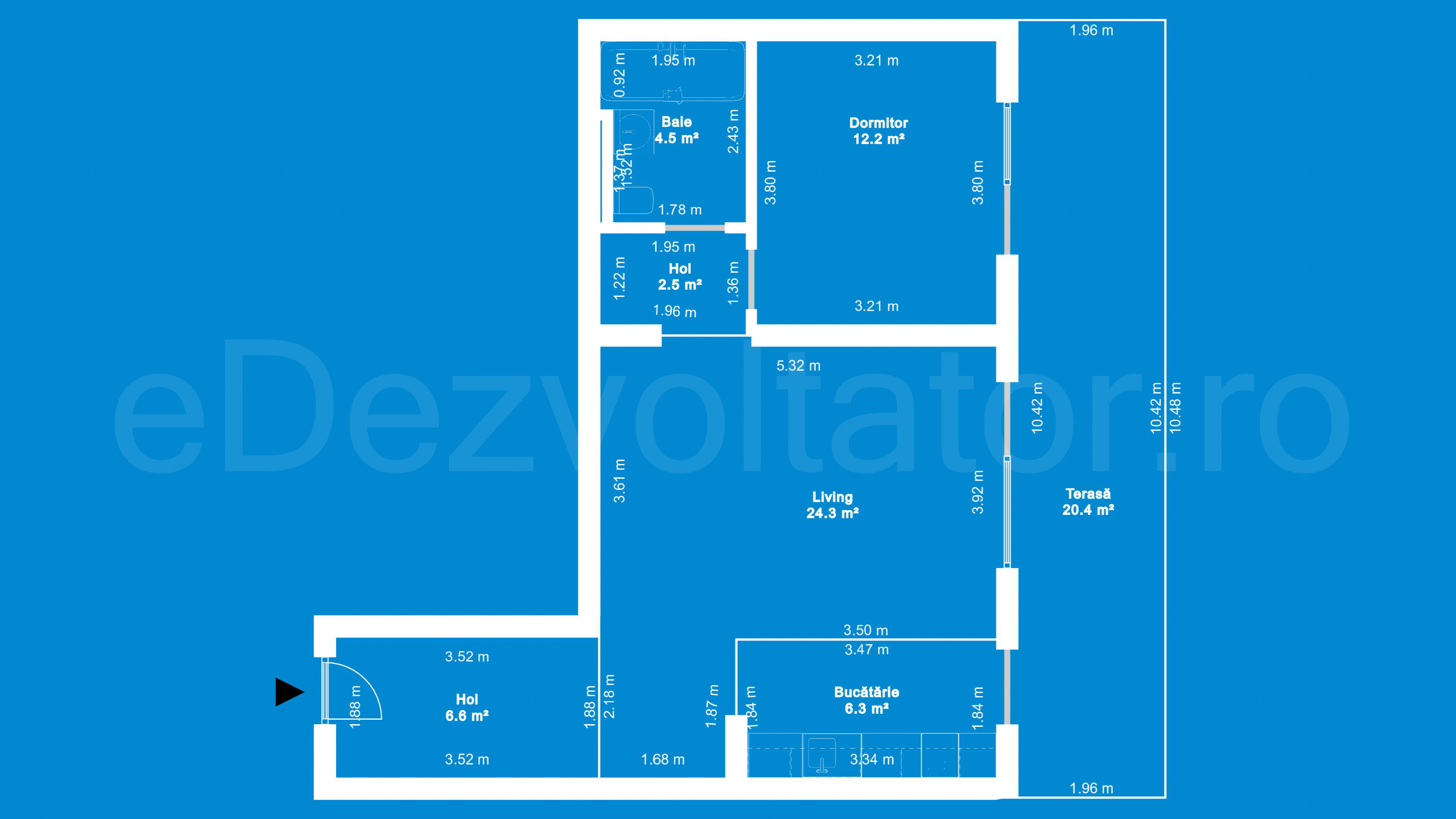 Desen Tehnic Apartament 2 Camere 77mp City Point Faza 2